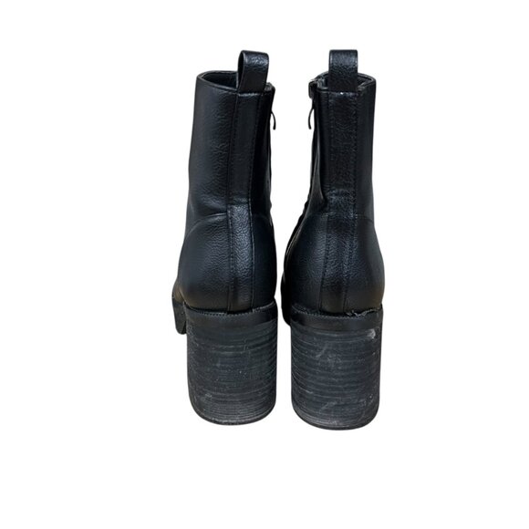 Cushionaire Festival Black Square Toe Block Heel Platform Ankle Boots Size 8 - Picture 6 of 10